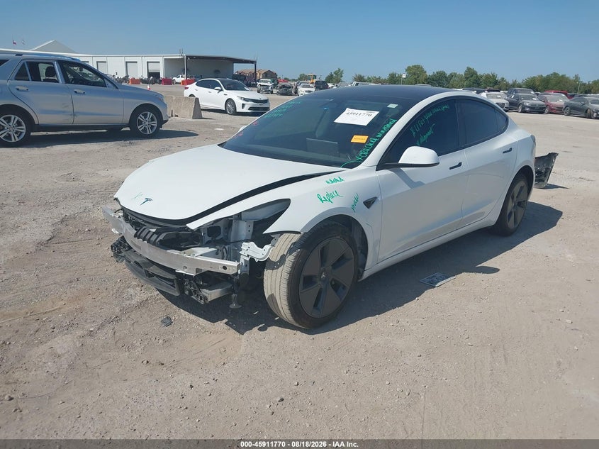 2023 Tesla Model 3, Front End, IAAI, VIN 5YJ3E1EA1PF651414 — photo 2