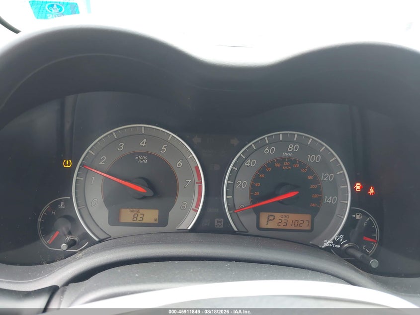 2010 TOYOTA COROLLA SEDAN 1.8L I-4 DOHC, VVT, 132HP