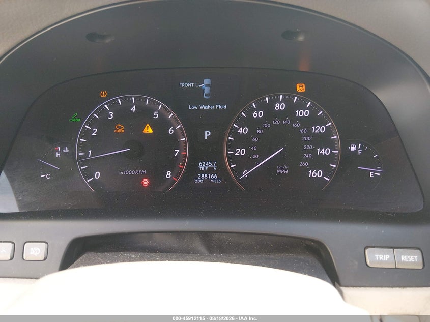 LEXUS LS 460 2007 VIN JTHGL46F675017857