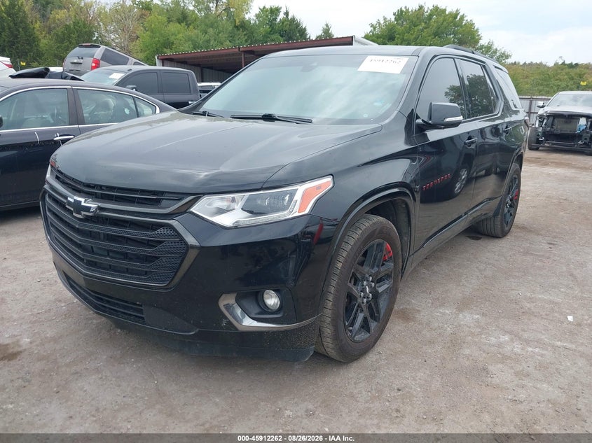 2019 Chevrolet Traverse Premier, Левый бок, IAAI, VIN 1GNEVKKW1KJ287034 — фото 2