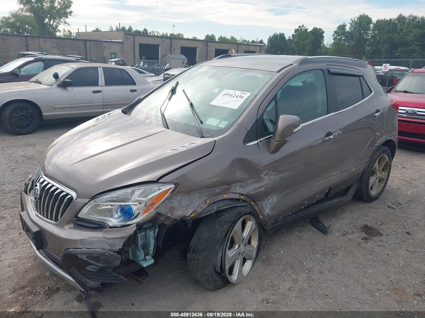 Vin: kl4cjasb2fb200609, lot: 46411504, buick encore 20152