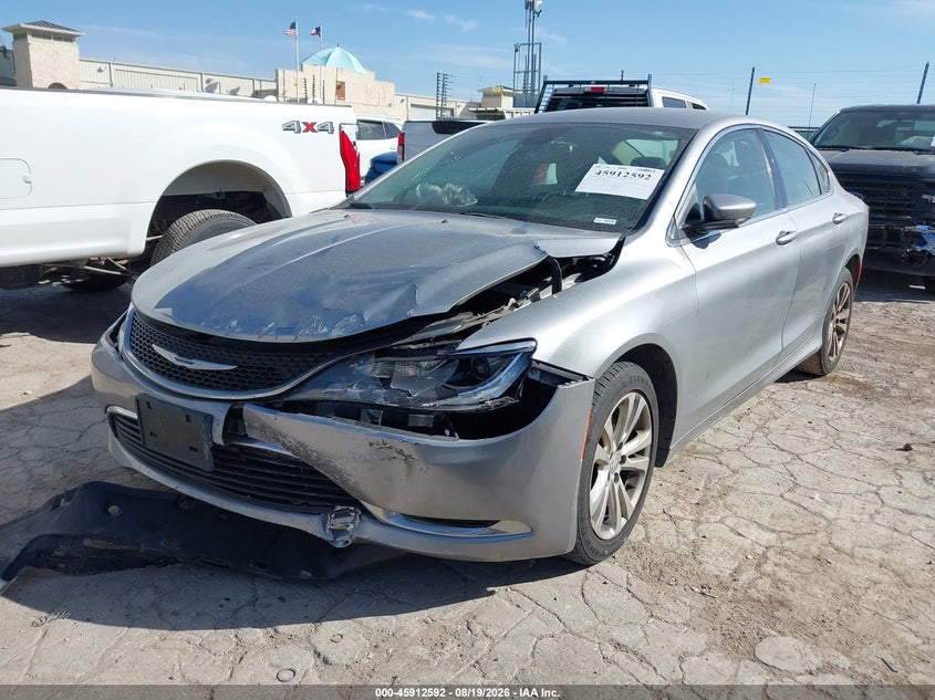 2015 Chrysler 200, Front & Rear, IAAI, VIN 1C3CCCAB9FN649981 — photo 2