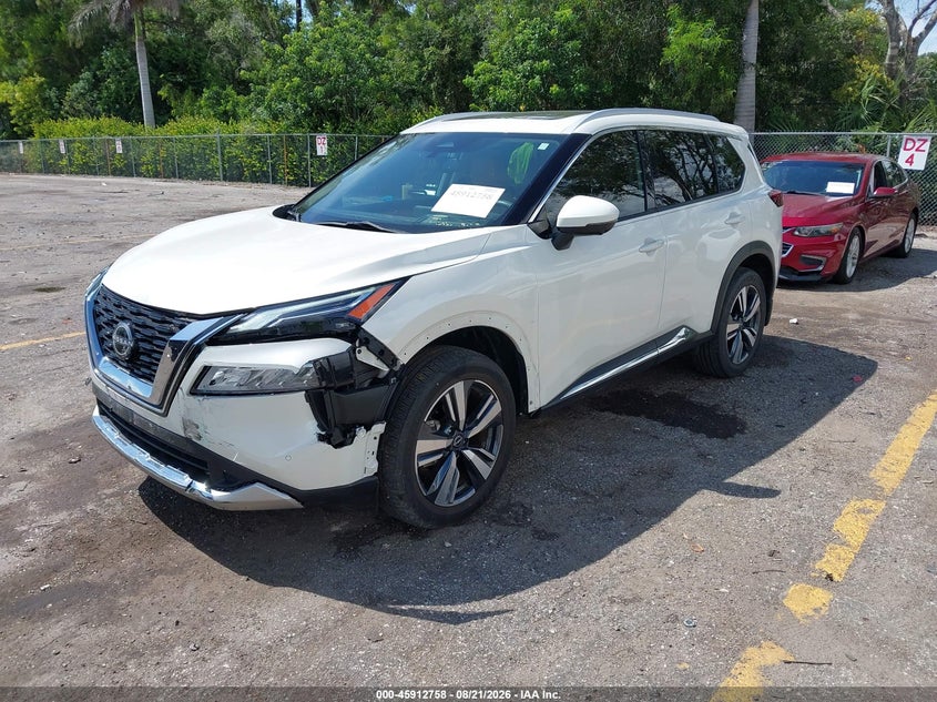 2023 Nissan Rogue Platinum Fwd, Front End, IAAI, VIN JN8BT3DC4PW108672 — photo 2