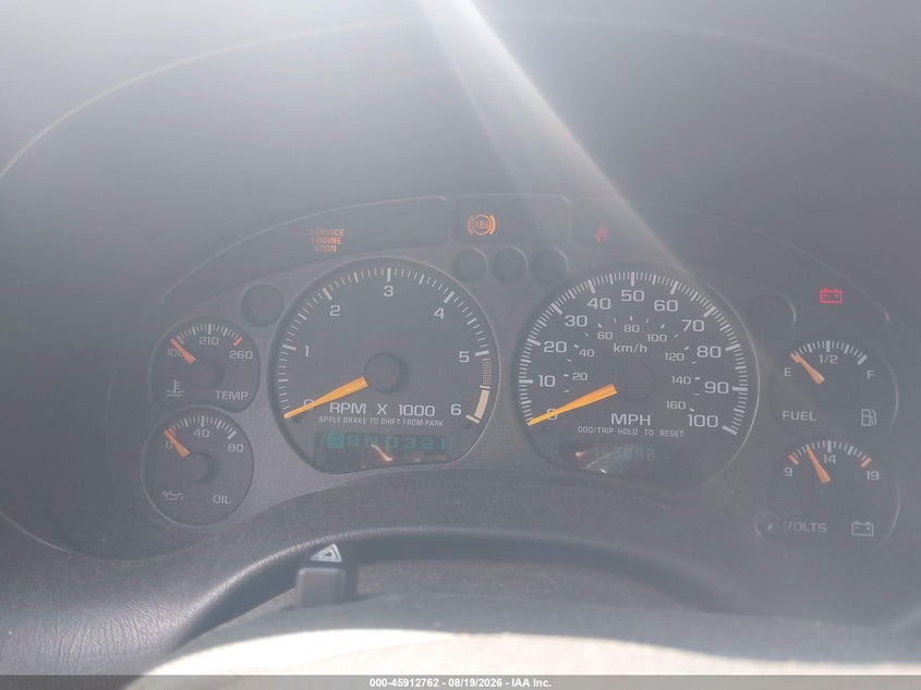 CHEVROLET BLAZER 2001 VIN 1GNDT13W312172535