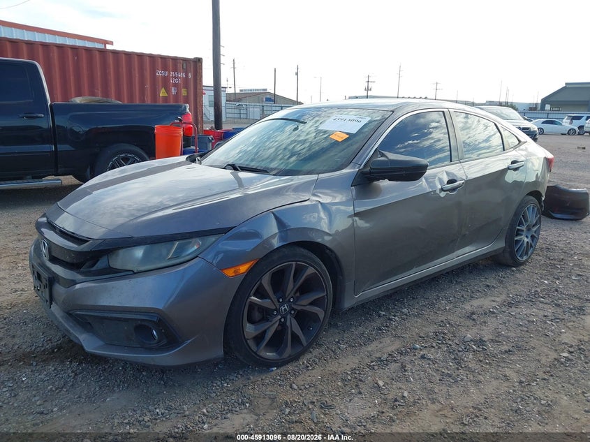 2019 Honda Civic, Удар сзади, IAAI, VIN 19XFC2F8XKE029252 — фото 2