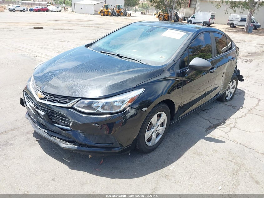 2017 Chevrolet Cruze Ls Auto, Left Rear, IAAI, VIN 1G1BC5SM8H7193216 — photo 2