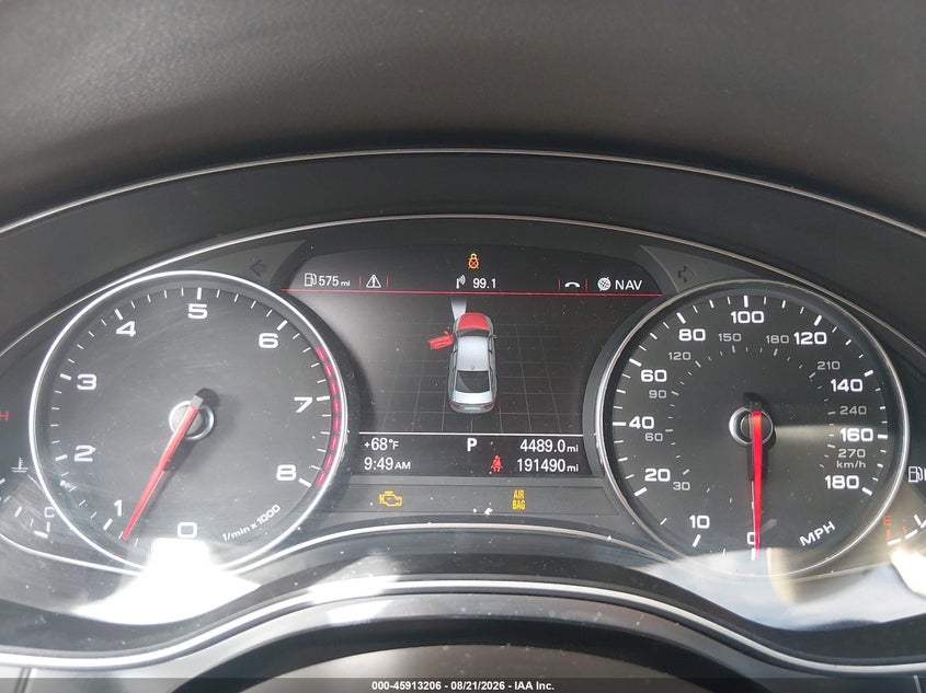 AUDI A6 2012 VIN WAUHGAFCXCN059535