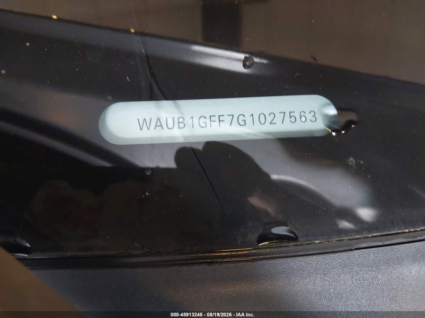 AUDI S3 2016 VIN WAUB1GFF7G1027563