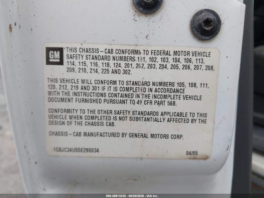 2005 CHEVROLET SILVERADO 3500 CHASSIS auction photo 8
