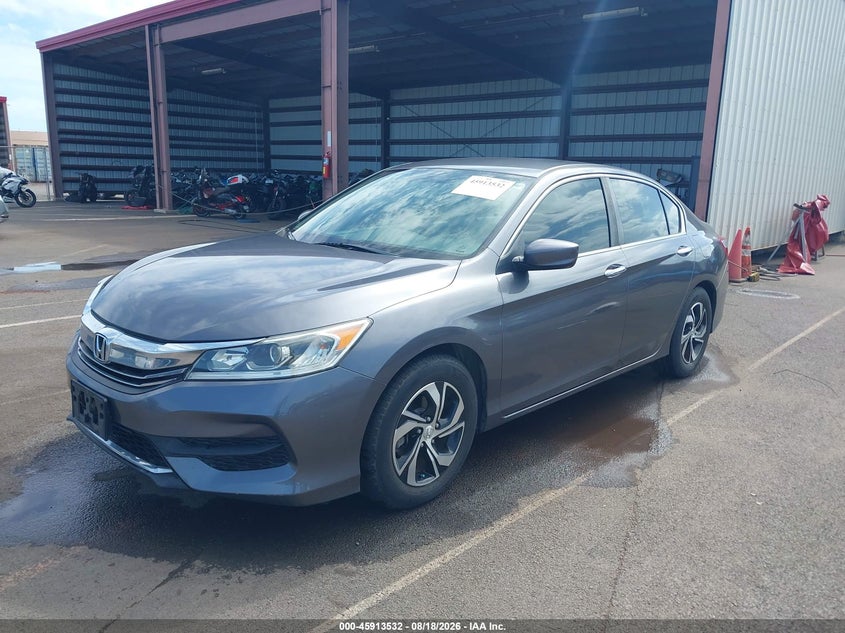 2017 Honda Accord Lx, Fresh Water, IAAI, VIN 1HGCR2F30HA078639 — photo 2