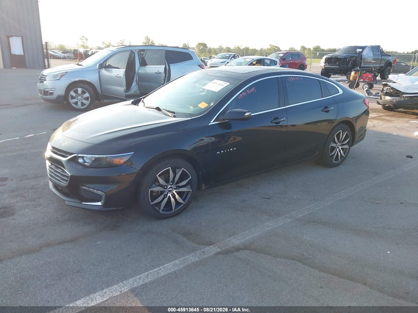 2017 Chevrolet Malibu 1Lt, Front End, IAAI, VIN 1G1ZE5STXHF165195 — photo 2