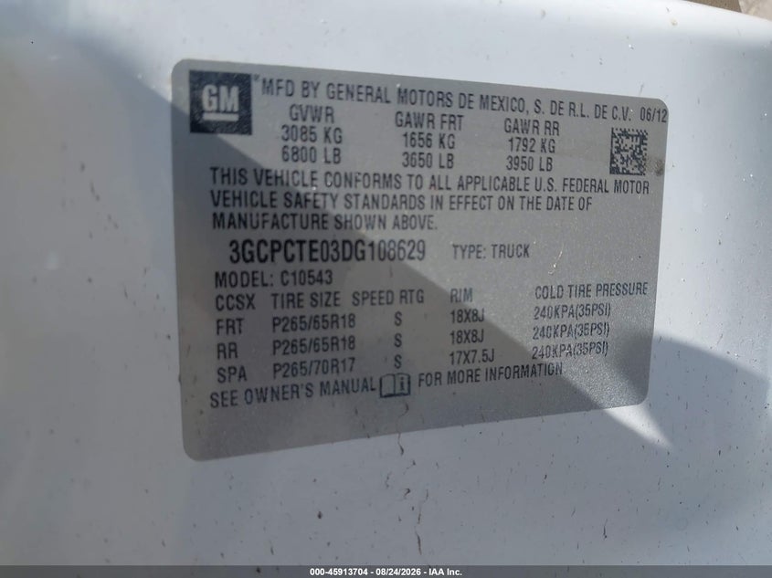 2013 CHEVROLET SILVERADO PICKUP 5.3L V-8 VVT, 315HP