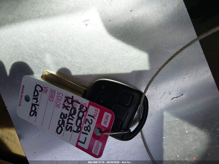 LEXUS RX 350 2009 VIN JTJGK31U799852184