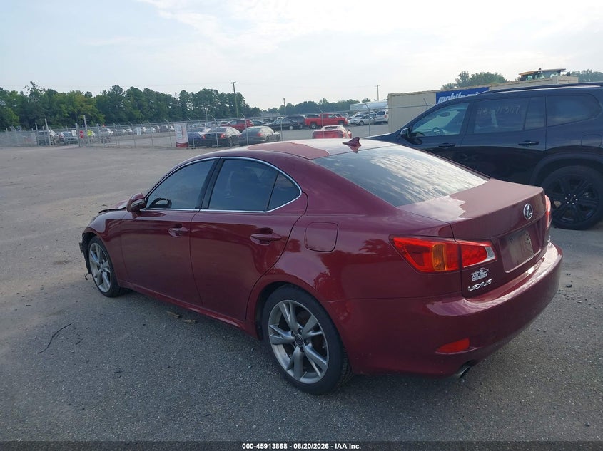 2010 LEXUS IS SEDAN 2.5L V-6 DI, DOHC, VVT, 204HP