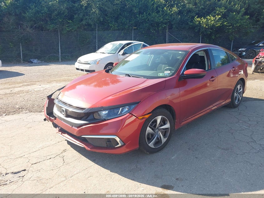 2020 Honda Civic, Right Front, IAAI, VIN 2HGFC2F67LH588344 — photo 2