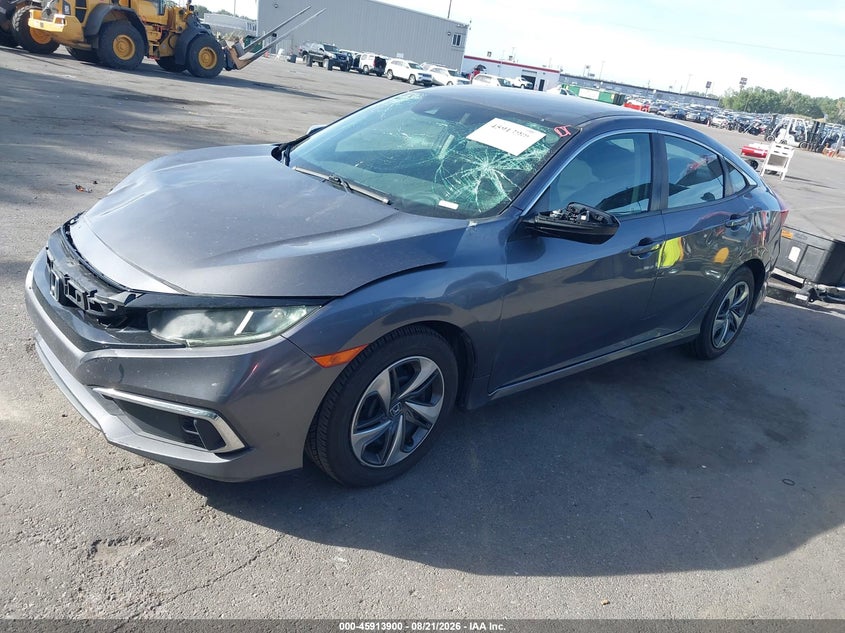 2019 Honda Civic, Удар спереди, IAAI, VIN 2HGFC2F65KH562730 — фото 2