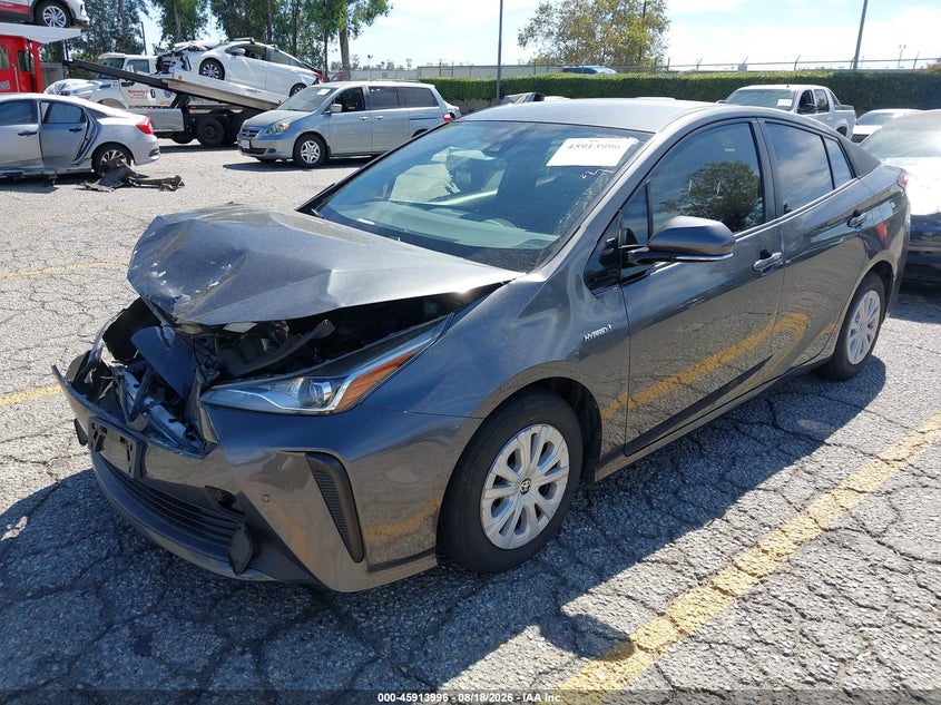 Vin: jtdkarfu0k3083824, lot: 46413064, toyota prius le 20192