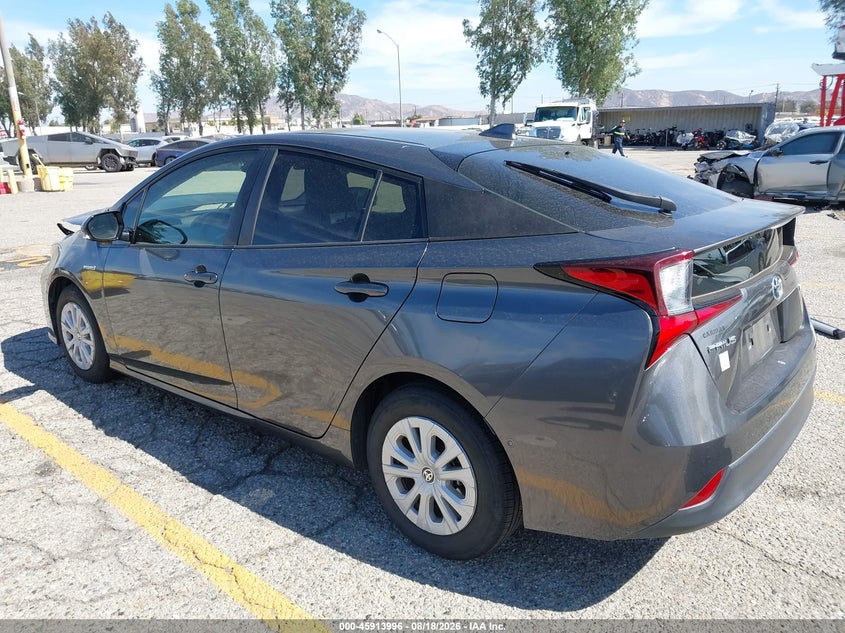 Vin: jtdkarfu0k3083824, lot: 46413064, toyota prius le 20193