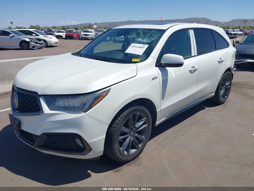 2019 Acura MDX, Лівий зад, IAAI, VIN 5J8YD4H08KL007252 — фото 2