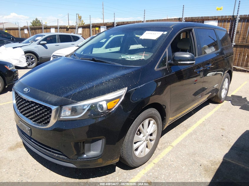 2017 Kia Sedona, Rear, IAAI, VIN KNDMA5C10H6258995 — photo 2
