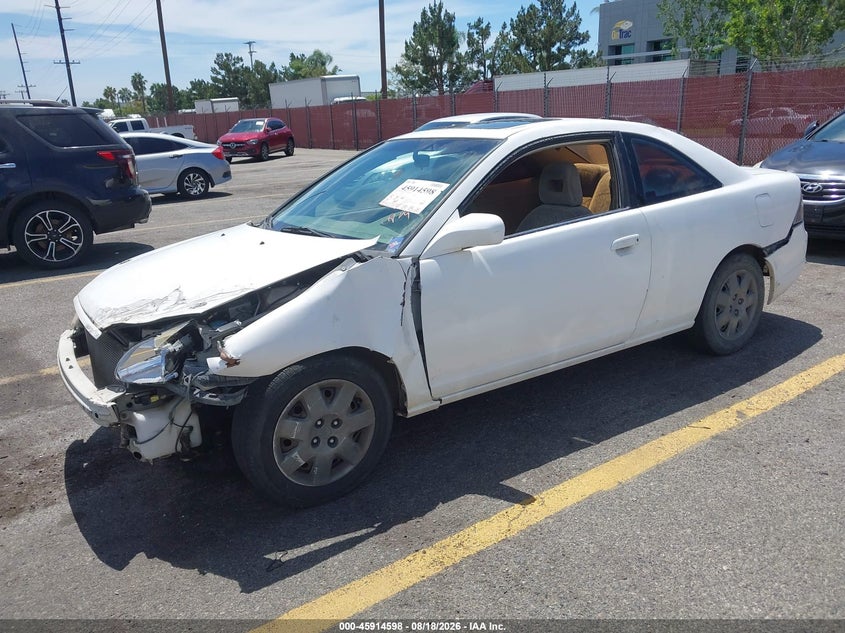 2002 Honda Civic, Front End, IAAI, VIN 1HGEM22972L091031 — photo 2