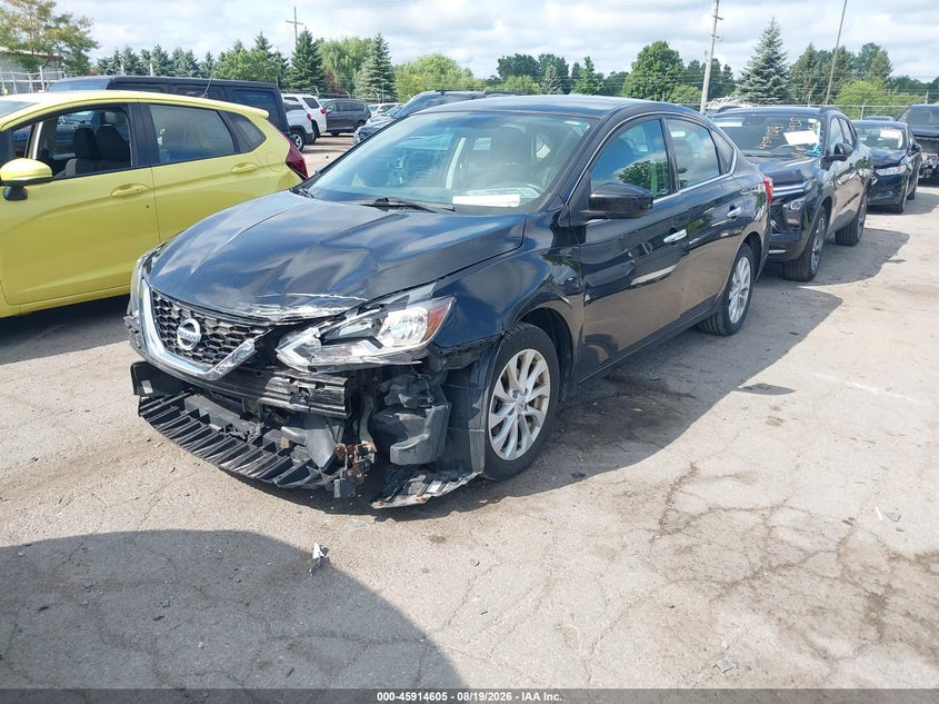 2019 Nissan Sentra, Удар спереду, IAAI, VIN 3N1AB7AP2KY279434 — фото 2