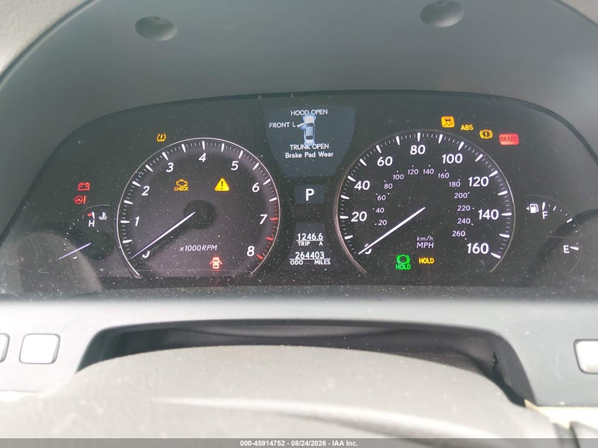 LEXUS LS 460 2008 VIN JTHBL46F785071146