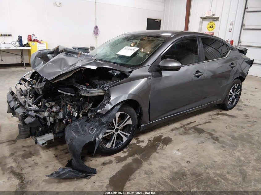 2021 Nissan Sentra Sv Xtronic Cvt, Front & Rear, IAAI, VIN 3N1AB8CV1MY269255 — photo 2