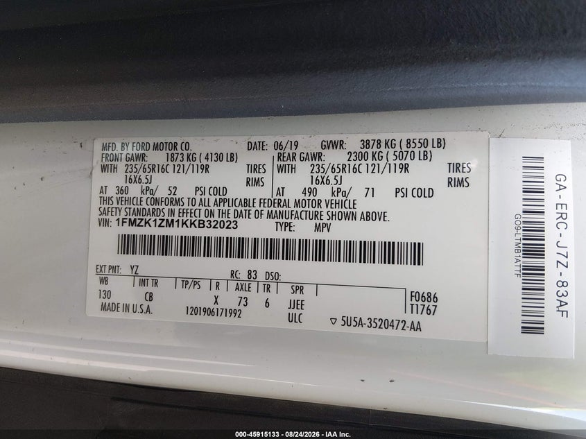 2019 FORD TRANSIT-150 XL - zdjęcie 9
