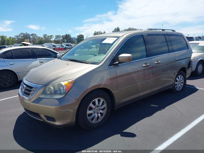 2008 Honda Odyssey, Left Rear, IAAI, VIN 5FNRL38638B071649 — photo 2