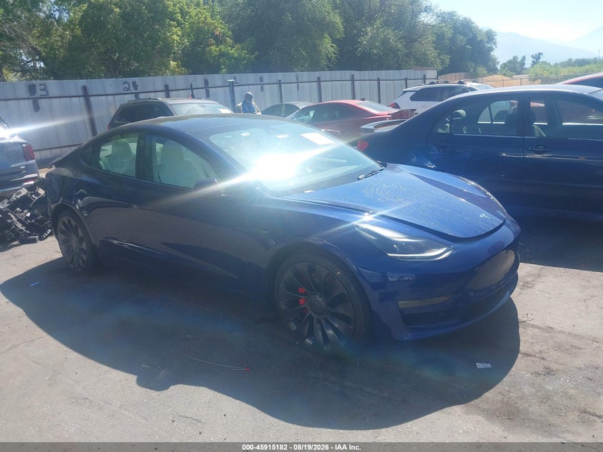 Vin: 5yj3e1ecxpf627761, lot: 46414250, tesla model 3 performance dual motor all-wheel drive 2023 img_1
