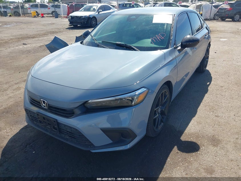 2023 Honda Civic, Rear, IAAI, VIN 2HGFE2F51PH515302 — photo 2