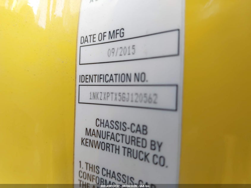 2016 KENWORTH CONSTRUCTION auction photo 8