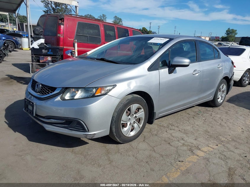 2014 Honda Civic, Удар сзади, IAAI, VIN 19XFB2F59EE264738 — фото 2