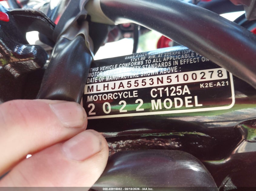 HONDA CT125 2022