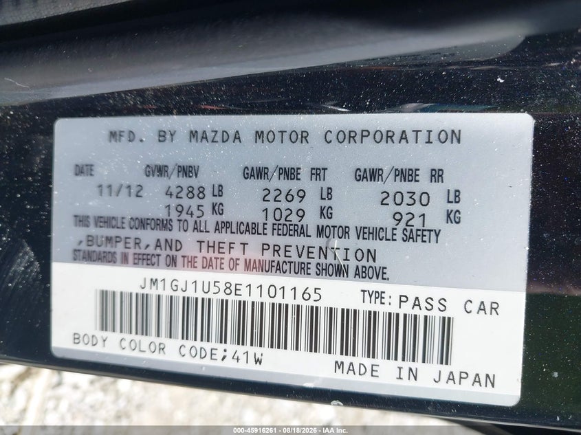 2014 MAZDA MAZDA6 I SPORT · Фото 9