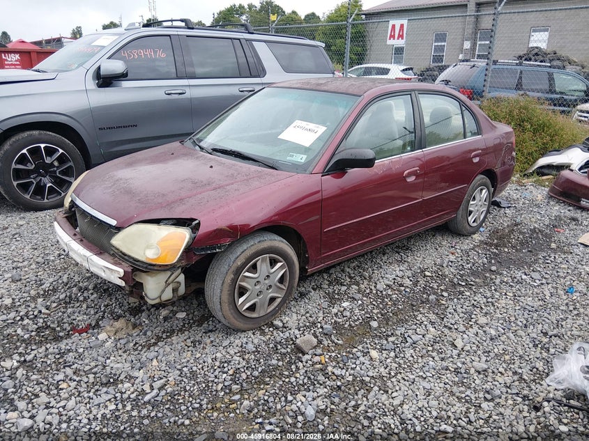 2003 Honda Civic, Front End, IAAI, VIN 1HGES16523L003639 — photo 2