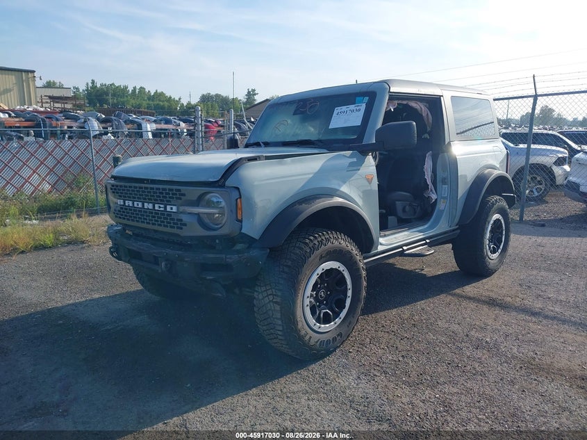 Vin: 1fmde5cp8nlb81665, lot: 46416118, ford bronco badlands 20222