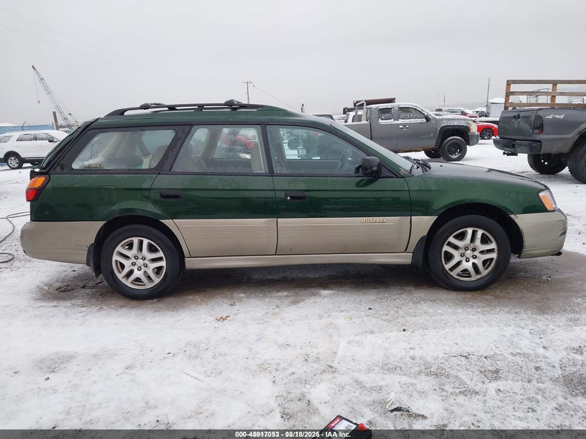 SUBARU OUTBACK 2000 VIN 4S3BH6655Y7660674