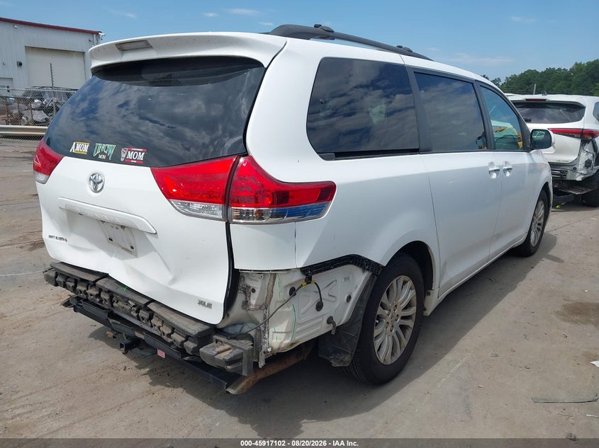 Vin: 5tdyk3dcxbs157800, lot: 46416190, toyota sienna xle v6 20114