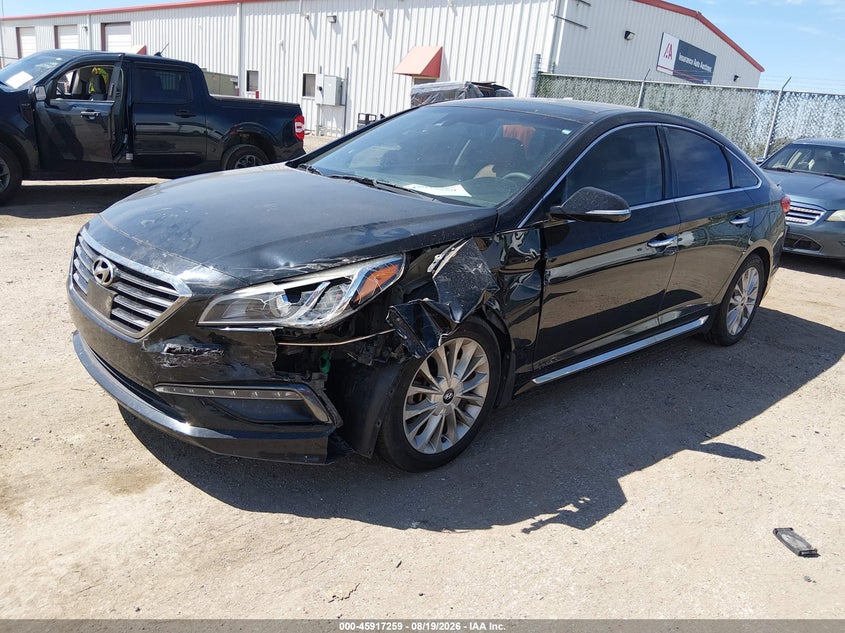 2015 Hyundai Sonata, Left Front, IAAI, VIN 5NPE34AF3FH131958 — photo 2