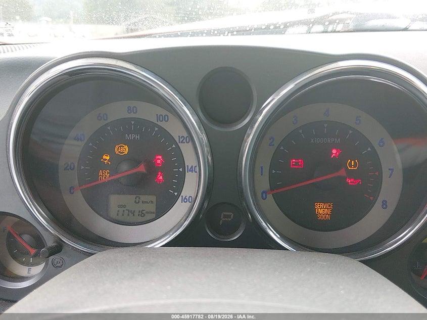 MITSUBISHI ECLIPSE 2011 VIN 4A31K5DF5BE004607