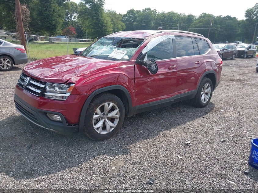 2018 Volkswagen Atlas 3.6L V6 Se/3.6L V6 Se W/Technology, Rollover, IAAI, VIN 1V2DR2CAXJC550747 — photo 2