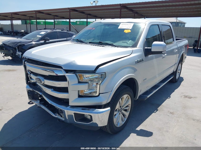 2015 Ford F-150 Lariat, Удар спереди, IAAI, VIN 1FTEW1EGXFKD25381 — фото 2