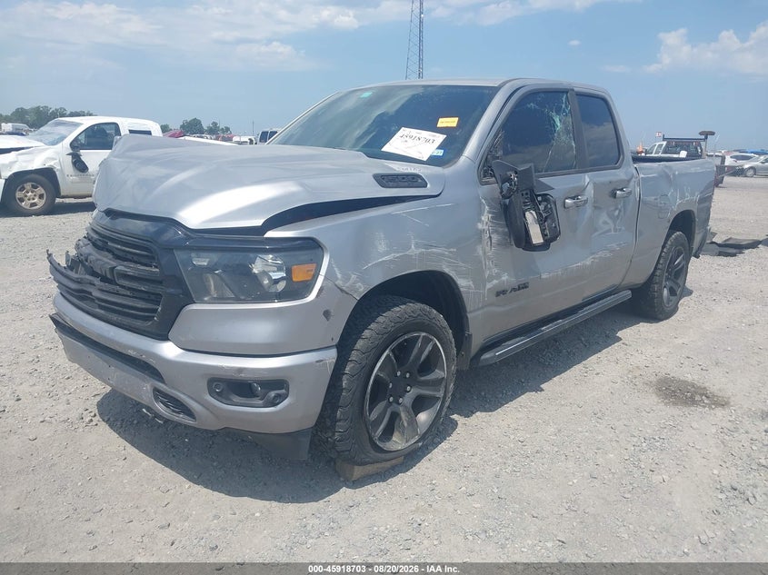 Vin: 1c6srfbt1mn668544, lot: 46417791, ram 1500 big horn  4x4 6'4 box 20212