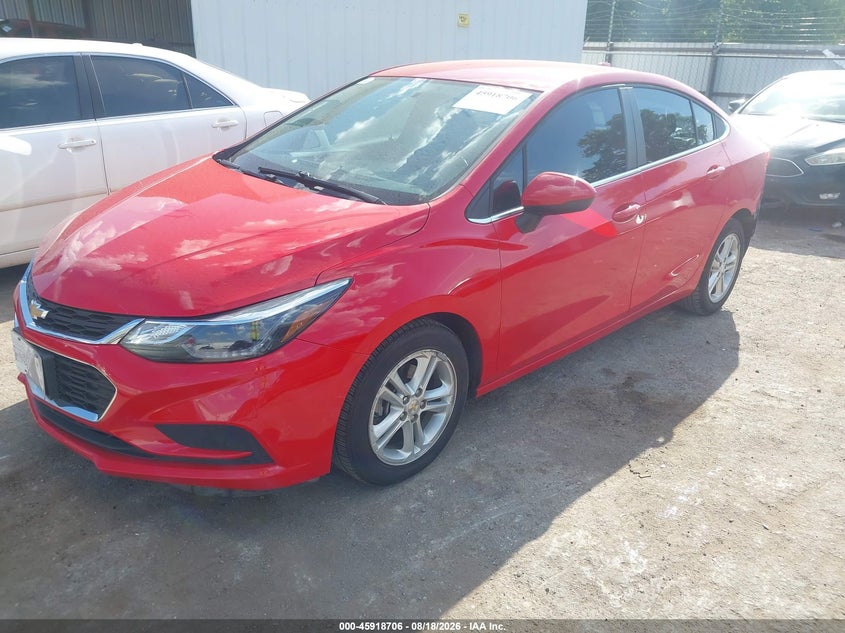 2018 Chevrolet Cruze Lt Auto, Rear, IAAI, VIN 1G1BE5SM9J7234615 — photo 2