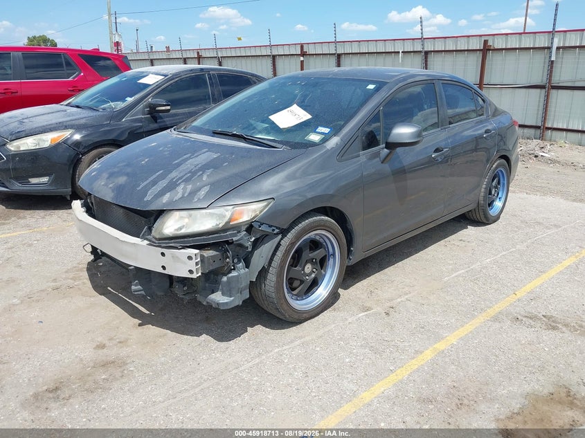2013 Honda Civic, Front End, IAAI, VIN 2HGFB2F58DH554456 — photo 2