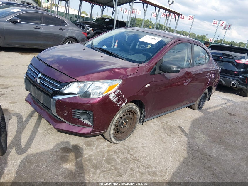 2023 MITSUBISHI MIRAGE SEDAN 1.2L I-3 DOHC, VVT, REGULAR , 78HP