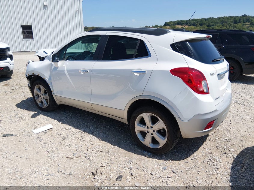 Vin: kl4cjesb0fb155032, lot: 46418170, buick encore 20153