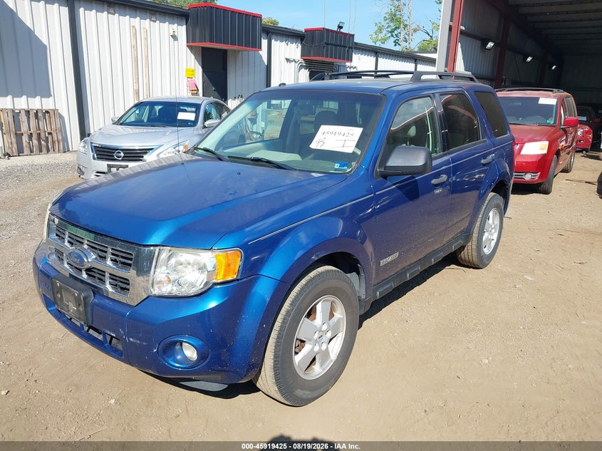2008 Ford Escape, Rear, IAAI, VIN 1FMCU031X8KE51454 — photo 2